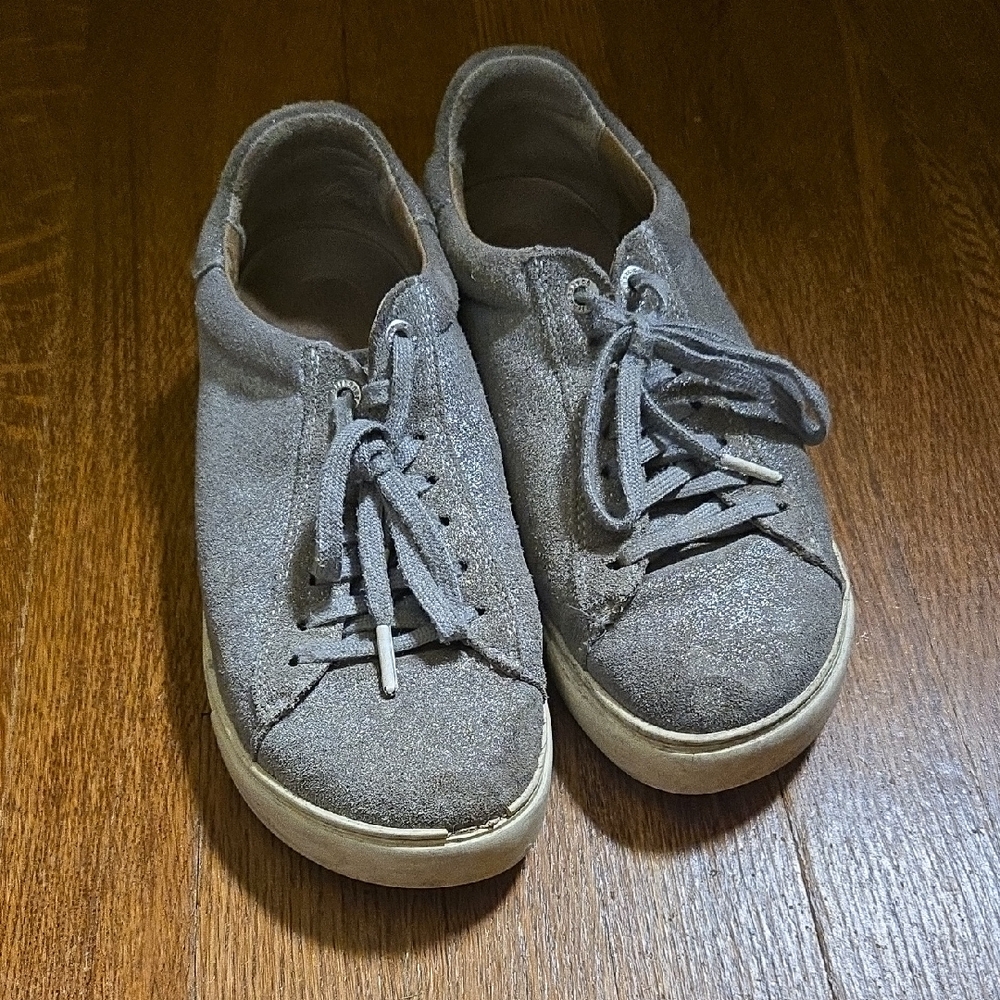Silver Low Bend Birkenstock, Size 37